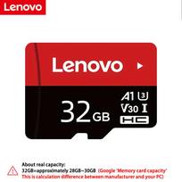 Lenovo Micro SD kortelė 100MB/s Didelio greičio TF kortelė 32GB 64GB 128GB 256GB MicroSDXC Class 10 A1 V30 Atminties kortelė Nintendo Switch/Telefonui/Kamerai/Vaizdo registratoriui 32GB