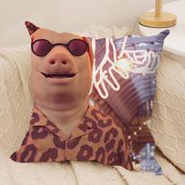 John Pork Is Calling Cushion Cover Soft Plush Throw Pillow Cover  DoubleSided Printed Cushion Case  Cozy Sofa  Home Decor 30x30cm