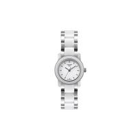Tissot T-Lady Keraminė serija Kvarcinis mechanizmas Atsparus vandeniui 30M Laikrodis 28mm Baltas ciferblatas Keraminis korpusas Nerūdijančio plieno apyrankė T064.210.22.011.00 White Dial