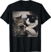 Smoking Cat Cigarette Kitten Funny Meme Stupid Brainrot T-Shirt 3XL