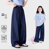 Tutu Xiaoxiang Girls' Summer Star Rhinestone Denim Mosquito Repellent Pants 130 džinsinio mėlyna spalva