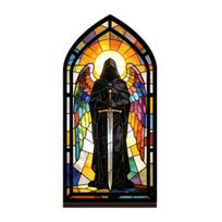 Gothic Book Nook Suncatcher Stained Glass Candle Holder Window Bookshelf Insert Diorama for Library Decor Bookish Gifts for Readers Book Lovers Size#37 oranžinė