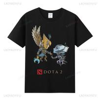 Dota 2 Camiseta Game TShirt Men Woman Cotton Crewneck Vintage Classic Funny Casual Promo Nerd Gamer Streetwear Graphic T Shirts S įvairiaspalvis