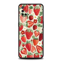 Phone Case For OnePlus 15 13 12 11 10 9 8 7T Pro 13T 13R 12R 10R 9RT 8T Nord 2T CE 2 3 5G Lite Cover Summer Strawberry Flowers For OnePlus 7T