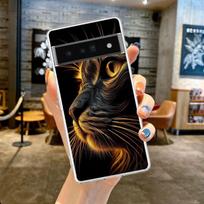 Phone Case Cover for Google Pixel 9 8 7 6 5 4 4XL 7A 6A 5A 4A 3A Pro XL 5G Transparent Soft TPU Shell Proud Cat Pattern Fundas for Pixel 8