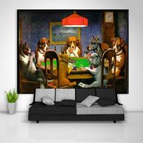 Poker Dog Tapestry 75x100 juoda