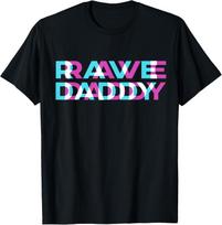 Rave EDM Daddy Music Festival Father Optical Trippy Illusion T-Shirt S įvairiaspalvis