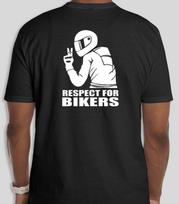 RESPECT FOR BIKERS Motorcycle Sport Racing GIFT T Shirt Size Tshirt T-Shirt S įvairiaspalvis
