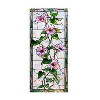 Begonia Window Privacy Film Static Glass Sticker Opaque Retro Color Texture Static Cling Non-adhesive Easy Care Decoration for Home Bathroom Glass A white