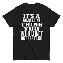 Its a Jacqueline Thing Family Reunion First Last Squad Name T Shirt S įvairiaspalvis