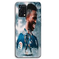 Coque Pour Oppo A95 Vinicius JR Real Madrid Bleu Wallpaper Maniacase juoda
