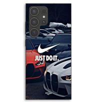 Coque - MANIACASE - Samsung Galaxy S23 Ultra - Silicone TPU - Noir - Motif BMW M / NIKE JUST DO IT juoda