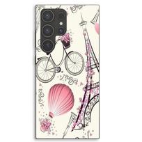 Coque téléphone - MANIACASE - Samsung Galaxy S23 Ultra - Silicone TPU - Noir - Motif Paris Tour Eiffel juoda