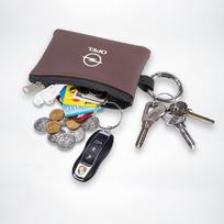 Automobilio rakto dėklas PU oda Vandeniui atsparus Dulkių raktų krepšys Opel Astra Insignia Vivaro Corsa Mokka Zafira Vectra OPC Vauxhall Meriva ruda