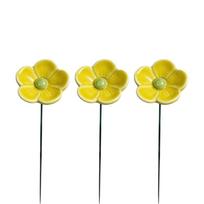 3pcs Colorful Bee Butterfly Water Dispenser Garden Decoration Bee Watering Station  Office geltona