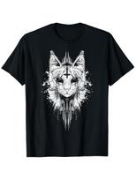 Blackcraft Cult Satanic Cat Occultism Satanism Graphic T-Shirt, Unisex, 100% C S įvairiaspalvis