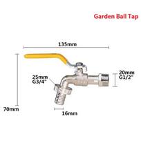 Garden Home Faucet Adapter Metal Tap 1/2'' IBC Water Tank Connector 2-Way 1-Way Irrigation Joint Replacement Fitting Ball Valve set 2