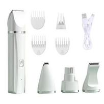 Low Noise Cordless Pet Shaver 4 Different Blades Dog Trimmer Cordless Pet Trimmer  Puppy Haircut balta