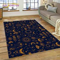 Saulės Mėnulio Mandala Magija Raganavimas Taro Kilimas Kilimėlis Namams Svetainei Miegamajam Sofai Durų Kilimėlis Dekoras, Plotinis Kilimas Neslystantis Grindų Kilimėlis 40x60cm(15x23in)