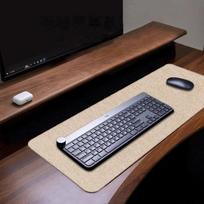 Easy to Clean Linen Mouse Pad Rubber Non-slip Computer Laptop Mousepad 80*30cm Large Keyboard Mice Mat Home Office 600x300x4mm smėlis