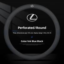 38cm Diameter Leather Car Steering Wheel Cover For Lexus RX330 IS250 Ct200h ES300h LS Non-slip Steering Wheel Cover Car Interior