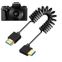 Camera Monitor Coiled Cable High Speed Support Monitor Screens Cable Compact Thin Spring Stretch Cord Supports For Photography