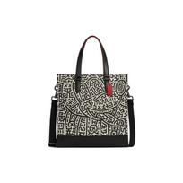 COACH handbag Keith Haring joint model Graham Haring logo logo zipper closure leather tote bag tote bag shopping bag crossbody bag large size women's juoda