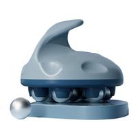 Magnetic/Steel Beads 7 Beads Massager Body Massage Tool Meridian Brush Roller  Women Men blue-Steel Ball