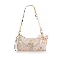 COACH shoulder bag [Customized bag] Teri 24 classic presbyopic Logo zipper closure, pendant, scarf, bow, printing, extension Wu Jian Yue basic model balta