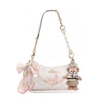 COACH shoulder bag [Customized bag] Teri 25 brand micro-label detachable strap bow silk scarf extension chain printed Forest Mirror Basic Model balta