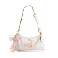 COACH shoulder bag [Customized bag] Teri 25 brand micro-label detachable strap bow silk scarf extension chain printed Feng Rusong Basic Style balta