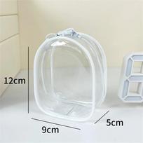 Portable Transparent PVC Mystery Box Keychain Square Zipper Storage Pouch Bag Pendant Anti Dust Waterproof Plush Dolls Toy Bag balta