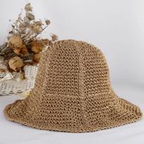 2024 Handmade crochet hat summer hat Sun visor women's summer Simplicity Straw hats Women's beach hat Summer hat uv blocking hat 56-58cm chaki