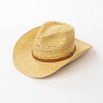 USPOP Western Cowboy Straw Hat Handmade Hollow Paper Straw Wide Brim Sun Hat with Belt Buckle for Women Men Outdoor Travel Beach M 57cm smėlis