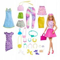 Lalka Barbie Duży Zestaw Do Zabawy Lalka + Ubranka Buty Akcesoria Hkb07