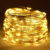 30/100/200 m LED varinės vielos styginiai žibintai Gatvių pasakų lemputės girlianda Led nuotolinio valdymo pultas lauko Kalėdų eglutė sodo vestuvių vakarėlio kiemo dekoro šviesa 10M 100Led šilta balta spalva