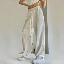 Vintažiniai Y2k Baggy Joggers Sportinės kelnės Moteriškos Oversized Korėjietiško stiliaus Sportinės kelnės Harajuku Gatvės drabužiai Gyaru Kelnės S pilka spalva