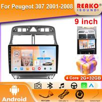 Auto radio For Peugeot 307 2001-2008  Navigation GPS Dash Cam Carplay Car Radio Multimedia Player 5G Wifi IPS Screen 4 core 2GB+32GB carplay