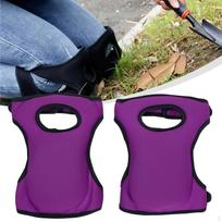 2 Pieces Garden Knee Pads Adjustable Strap Flooring Kneepads Protectors for Athletes violetinė