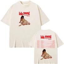LOLA YOUNG Tour T-shirt Graphic Printing Hip Hop Cotton Tee-shirt High Quality Punk Soft Tshirt Ropa Hombre Gothic Clothing M