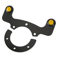 External Horn Button Kits Carbon Fiber 6 Bolts Steering Wheel Modified Button Universal Fit for Horns Lights Yellow geltona