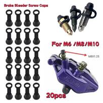 20/30/40PCS Brake Bleeder Screw Cap Grease Zerk Fitting Cap Rubber Dust Cover Black For Car Motorcycles M6/M8/M10 Screw