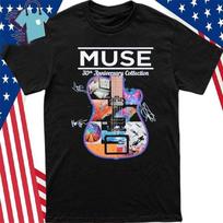 Muse Grupės 30-mečio Kolekcija Gitara Marškinėliai EN582 Unisex Marškinėliai XXL