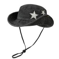 Windproof Western Cowboy Hats Wide Brim Fisherman Hat  Outdoor Mountaineering juoda