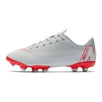 Nike Mercurial Vapor 12 Academy MG GS Wolf Grey Crimson Kids Cleats Light-Crimson AH7347-060 38