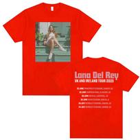 Lana Del Rey UK & Ireland Tour 2025 Graphic T Shirt Unisex Women Fashion Aesthetic Casual T Shirts 100% Cotton Short Sleeve T-shirt S