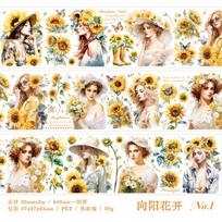 Journal GO 6.5cmx3m Beautiful Life Pretty Girl PET Tape Stickers Decortaive Adhesive Tape for Scrapbooking Journal Card Mobile