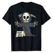 Free Hugs Grim Reaper Funny Pun Scary Halloween Costume Boy T Shirt Top for Men Husband Gift Tops Shirts Ropa Hombre S įvairiaspalvis