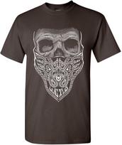 Bandana Skull T-Shirt Badass Gangsta Swag Dead Tee Shirt S įvairiaspalvis