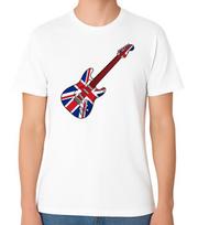 Electric Guitar Union Jack British Rock Music Unisex T-Shirt Graphic Tee UK S įvairiaspalvis